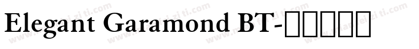 Elegant Garamond BT字体转换